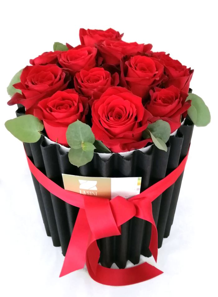 Tasini Fiorista - shop - Flower box Rose Rosse